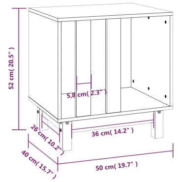 vidaXL Σπιτάκι Σκύλου Καφέ Μελί 50x40x52 εκ. από Μασίφ Ξύλο Πεύκου