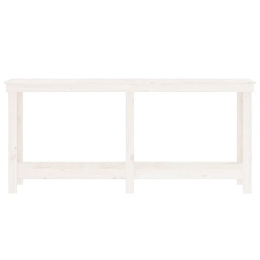 vidaXL Πάγκος Εργασίας Λευκός 180x50x80 εκ. από Μασίφ Ξύλο Πεύκου