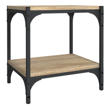 vidaXL Έπιπλο Τηλεόρασης Sonoma Δρυς 40x33x41cm Επεξ. Ξύλο & Ατσάλι