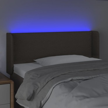 vidaXL Κεφαλάρι Κρεβατιού LED Taupe 93x16x78/88cm Υφασμάτινο 1 τεμ.
