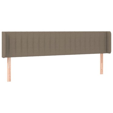 vidaXL Κεφαλάρι Κρεβατιού LED Taupe 183x16x78/88cm Υφασμάτινο 1 τεμ.