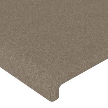 vidaXL Κεφαλάρι Κρεβατιού LED Taupe 163x16x118/128cm Υφασμάτινο 1 τεμ.