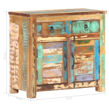 vidaXL Ντουλάπι με Συρτάρια 70x35x65cm Μασίφ Ανακυκλωμένο Ξύλο 1 τεμ.