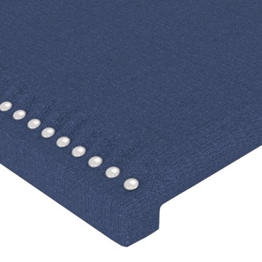 vidaXL Κεφαλάρι Κρεβατιού LED Μπλε 103x16x118/128cm Υφασμάτινο 1 τεμ.