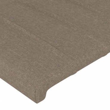 vidaXL Κεφαλάρι Κρεβατιού LED Taupe 93x16x118/128cm Υφασμάτινο 1 τεμ.