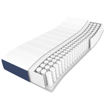 vidaXL Στρώμα με Pocket Springs Μεσαίας Σκληρότητας Μπλε 120x200x20cm Υφασμάτινο 1 τεμ. - Μονό