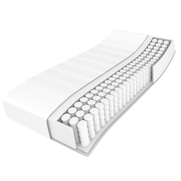 vidaXL Στρώμα με Pocket Springs Μεσαίας Σκληρότητας Λευκό 120x200x20cm Συνθετικό Δέρμα 1 τεμ. - Μονό
