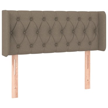 vidaXL Κεφαλάρι Κρεβατιού LED Taupe 103x16x78/88cm Υφασμάτινο 1 τεμ.