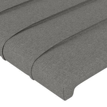vidaXL Κεφαλάρι Κρεβατιού LED Σκούρο Γκρι 103x16x78/88cm Υφασμάτινο 1 τεμ.