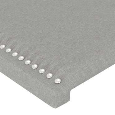 vidaXL Κεφαλάρι Κρεβατιού LED Ανοιχτό Γκρι 203x16x118/128cm 1 τεμ.