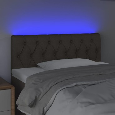 vidaXL Κεφαλάρι Κρεβατιού LED Taupe 100x7x78/88cm Υφασμάτινο 1 τεμ.
