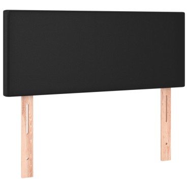 vidaXL Κεφαλάρι Κρεβατιού LED Μαύρο 90x5x78/88cm από Συνθετικό Δέρμα 1 τεμ.