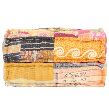 vidaXL Πουφ Patchwork 60x70x36cm Υφασμάτινο