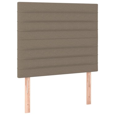 vidaXL Κεφαλάρι Κρεβατιού LED Taupe 90x5x118/128cm Υφασμάτινο 1 τεμ.