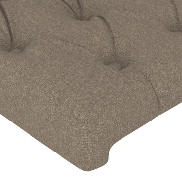 vidaXL Κεφαλάρι Κρεβατιού LED Taupe 180x7x118/128cm Υφασμάτινο 1 τεμ.