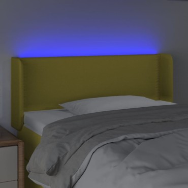 vidaXL Κεφαλάρι Κρεβατιού LED Πράσινο 103x16x78/88cm Υφασμάτινο 1 τεμ.