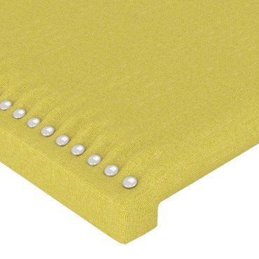 vidaXL Κεφαλάρι Κρεβατιού LED Πράσινο 103x16x78/88cm Υφασμάτινο 1 τεμ.