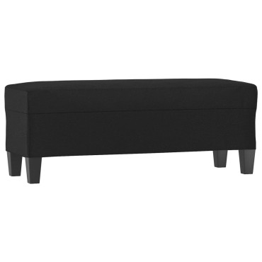 vidaXL Πάγκος Μαύρο 100x35x41cm από Συνθετικό Δέρμα 1 τεμ.