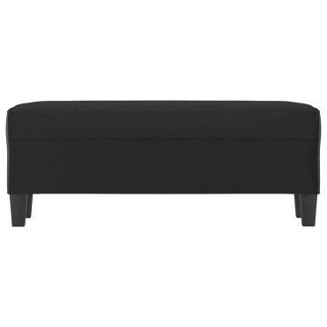 vidaXL Πάγκος Μαύρο 100x35x41cm από Συνθετικό Δέρμα 1 τεμ.