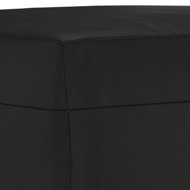 vidaXL Πάγκος Μαύρο 100x35x41cm από Συνθετικό Δέρμα 1 τεμ.