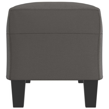 vidaXL Πάγκος Γκρι 100x35x41cm από Συνθετικό Δέρμα 1 τεμ.
