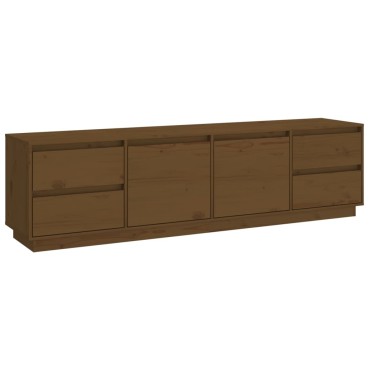 vidaXL Έπιπλο Τηλεόρασης Καφέ Μελί 176x37x47,5cm από Μασίφ Ξύλο Πεύκου