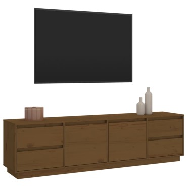 vidaXL Έπιπλο Τηλεόρασης Καφέ Μελί 176x37x47,5cm από Μασίφ Ξύλο Πεύκου