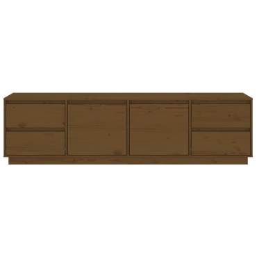 vidaXL Έπιπλο Τηλεόρασης Καφέ Μελί 176x37x47,5cm από Μασίφ Ξύλο Πεύκου
