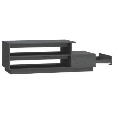 vidaXL Τραπεζάκι Σαλονιού Γκρι 100x50x40,5cm από Μασίφ Ξύλο Πεύκου 1 τεμ.