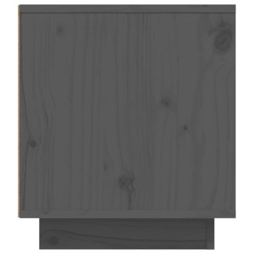 vidaXL Έπιπλο Τηλεόρασης Γκρι 110x35x40,5cm από Μασίφ Ξύλο Πεύκου