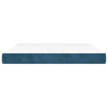 vidaXL Στρώμα με Pocket Springs Σκούρο Μπλε 180x200x20cm Βελούδινο 1 τεμ. - Διπλό