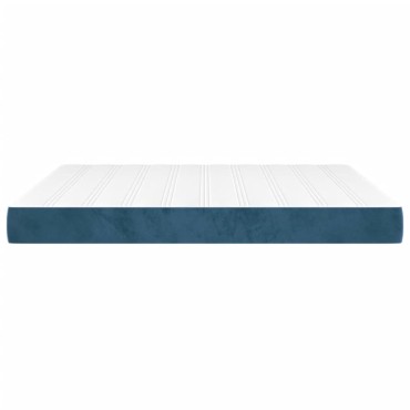 vidaXL Στρώμα με Pocket Springs Σκούρο Μπλε 180x200x20cm Βελούδινο 1 τεμ. - Διπλό