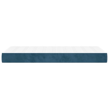 vidaXL Στρώμα με Pocket Springs Σκούρο Μπλε 100x200x20cm Βελούδινο 1 τεμ. - Μονό