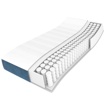 vidaXL Στρώμα με Pocket Springs Σκούρο Μπλε 100x200x20cm Βελούδινο 1 τεμ. - Μονό