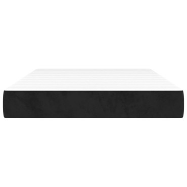 vidaXL Στρώμα με Pocket Springs Μαύρο 120x200x20cm Βελούδινο 1 τεμ. - Μονό