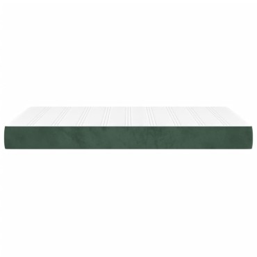 vidaXL Στρώμα με Pocket Springs Σκούρο Πράσινο120x200x20cm Βελούδινο 1 τεμ. - Μονό