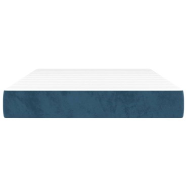 vidaXL Στρώμα με Pocket Springs Σκούρο Μπλε 120x200x20cm Βελούδινο 1 τεμ. - Μονό