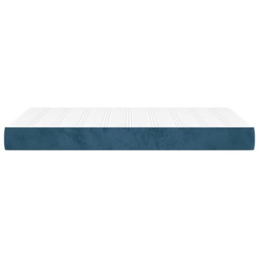 vidaXL Στρώμα με Pocket Springs Σκούρο Μπλε 120x200x20cm Βελούδινο 1 τεμ. - Μονό