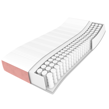 vidaXL Στρώμα με Pocket Springs Μεσαίας Σκληρότητας Ροζ 140x200x20cm Βελούδινο 1 τεμ. - Διπλό