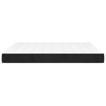 vidaXL Στρώμα με Pocket Springs Μαύρο 160x200x20cm Βελούδινο 1 τεμ. - Διπλό