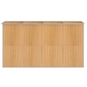 vidaXL Αποθήκη Κήπου Ανοιχτό καφέ 192x357x223 εκ. Γαλβανισμένο Ατσάλι