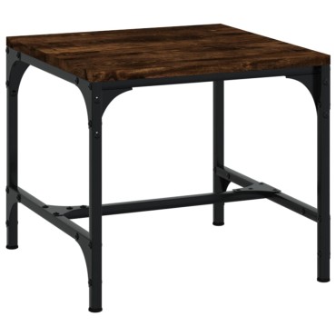 vidaXL Τραπεζάκι Σαλονιού Καπνιστή Δρυς 50x50x35cm Επεξεργασμ. Ξύλο 1 τεμ.