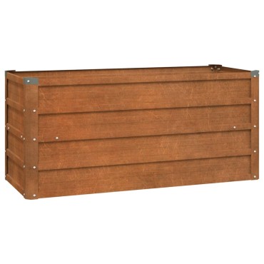 vidaXL Ζαρντινιέρα Σκουριασμένο 100x40x45 εκ. Ατσάλι Σκληρυθέν Αέρα