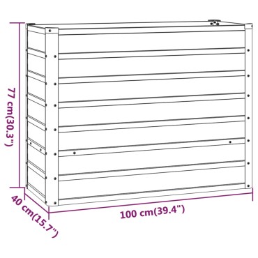 vidaXL Ζαρντινιέρα Σκουριασμένο 100x40x77 εκ. Ατσάλι Σκληρυθέν Αέρα