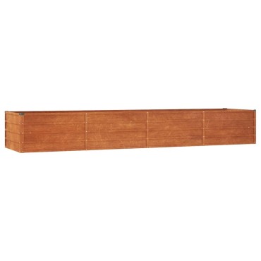 vidaXL Ζαρντινιέρα Σκουριασμένο 320x80x45 εκ. Ατσάλι Σκληρυθέν Αέρα