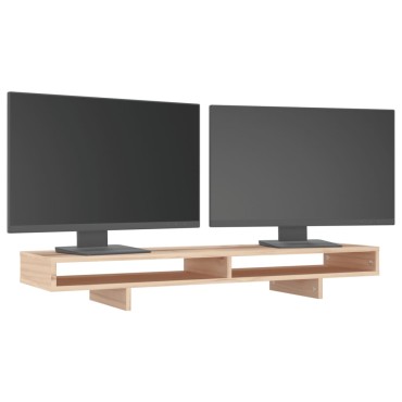 vidaXL Βάση Οθόνης 100x27x14 εκ. από Μασίφ Ξύλο Πεύκου