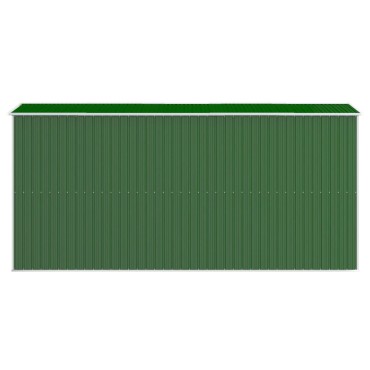 vidaXL Αποθήκη Κήπου Πράσινη 192x440x223 εκ. Γαλβανισμένο Ατσάλι