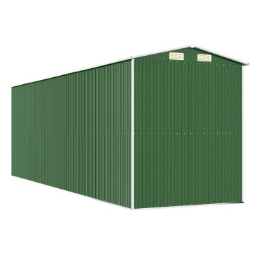 vidaXL Αποθήκη Κήπου Πράσινη 192x606x223 εκ. Γαλβανισμένο Ατσάλι