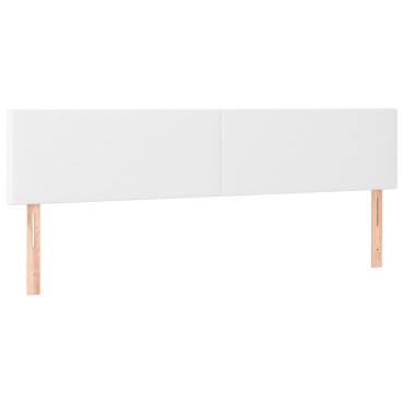 vidaXL Κεφαλάρι Κρεβατιού LED Λευκό 180x5x78/88cm Συνθετ. Δέρμα 1 τεμ.