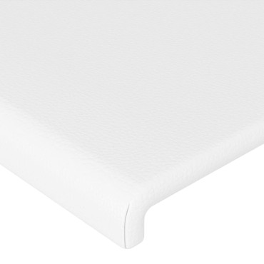 vidaXL Κεφαλάρι Κρεβατιού LED Λευκό 90x5x118/128 εκ 1 τεμ.
